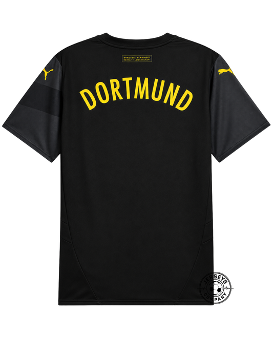 Borussia Dortmund Away 2024/25 Patches UCL UEFA Foundation (Official Printing)