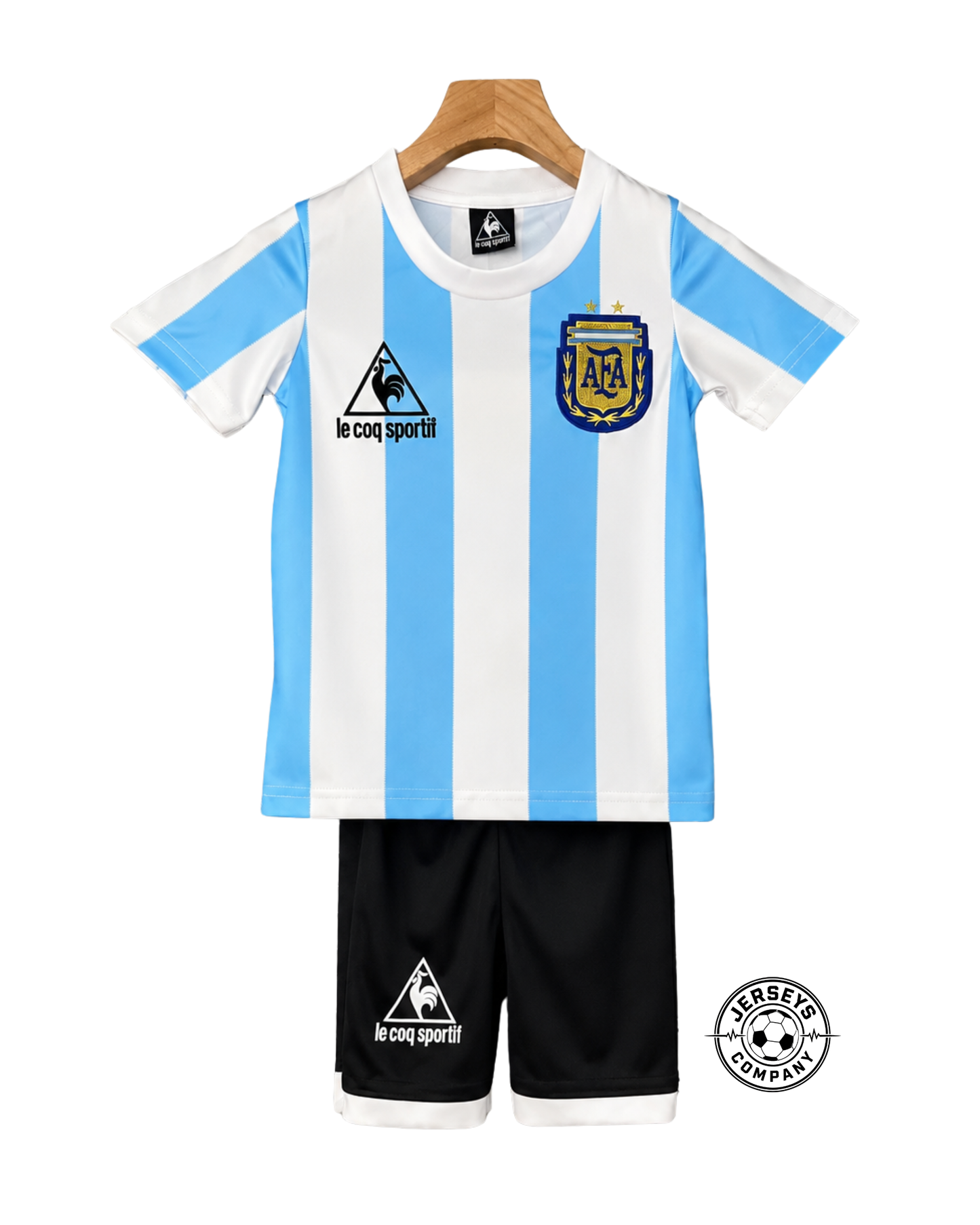 Argentina Home Retro 1986 Kids Kit - Le Coq Sportifit