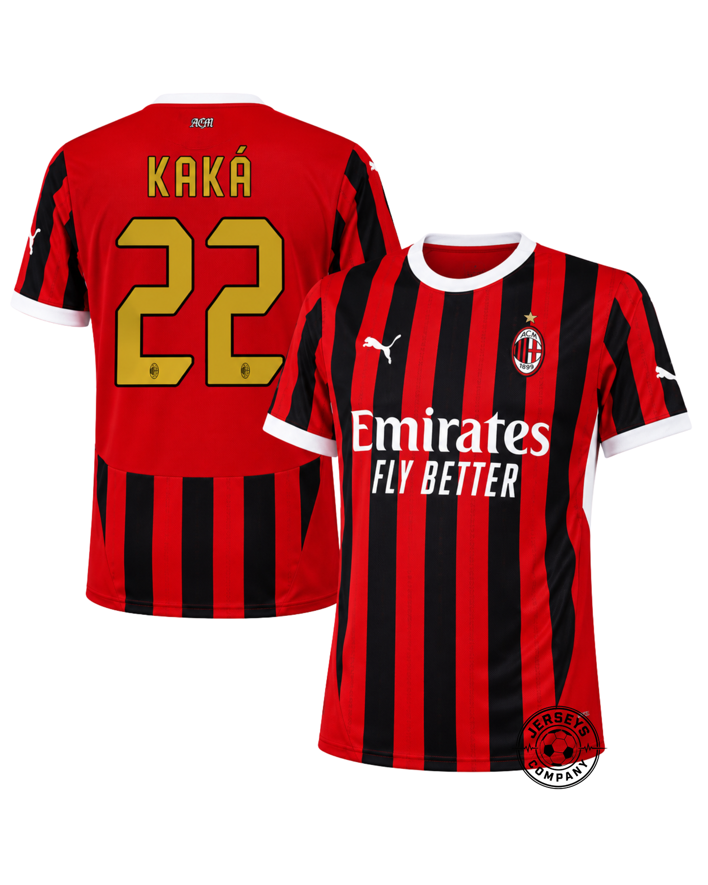 AC Milan Kaka 22 Home Fan Jersey 2024/25 UCL UEFA Foundation