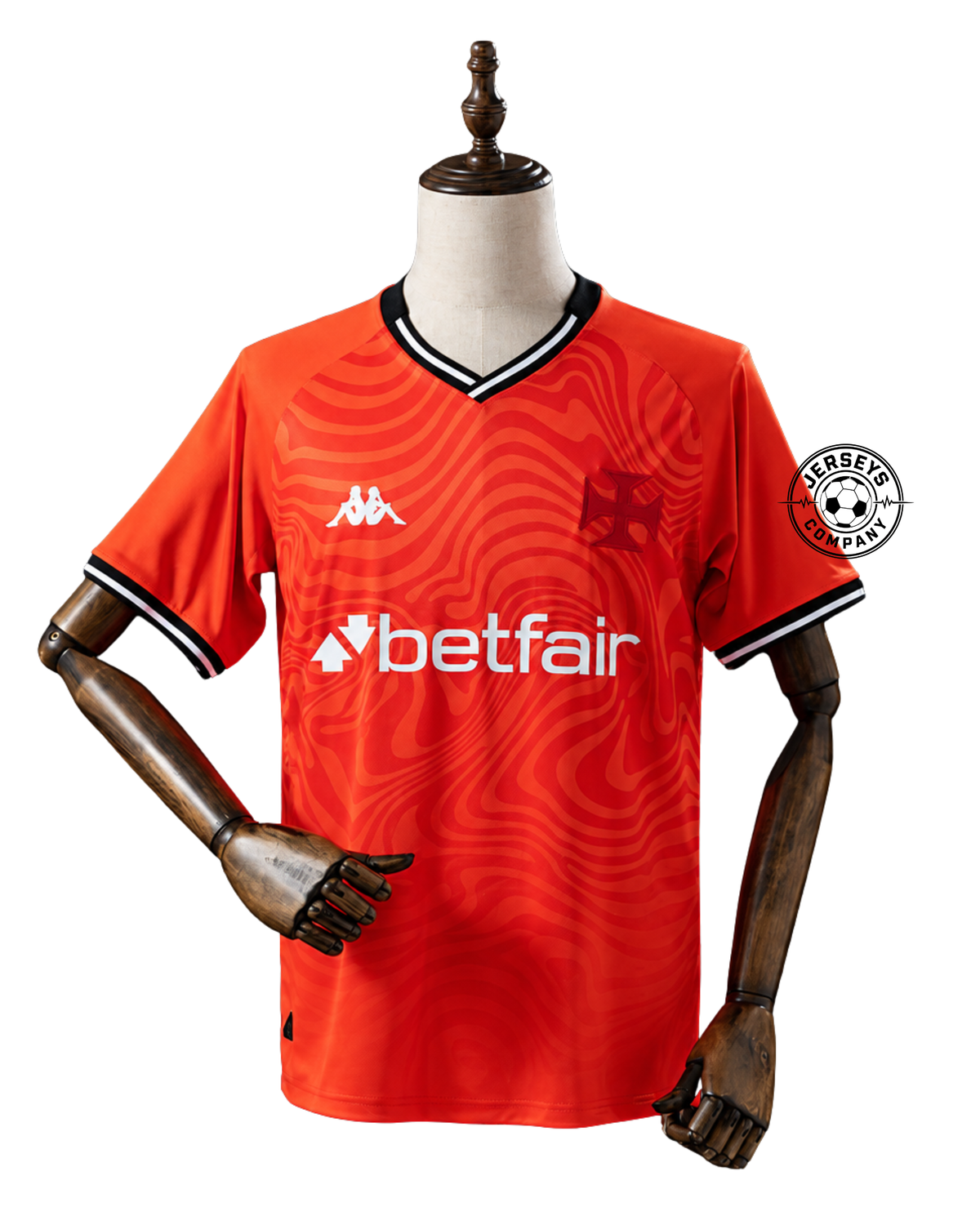 Camisa Vasco Goleiro 2025/26 Torcedor Laranja - Kappa/betfair