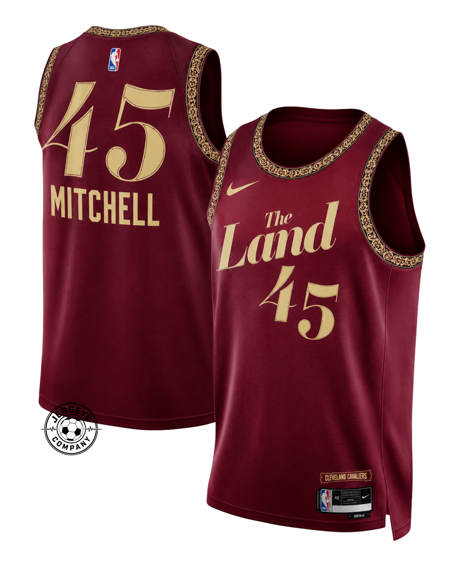 Donovan Mitchell Cleveland Cavaliers City Edition Jersey - Wine