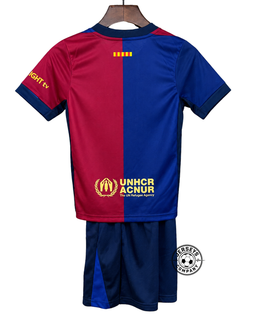 Kit Infantil Barcelona 2024/25 Azul e Vermelho - Nike
