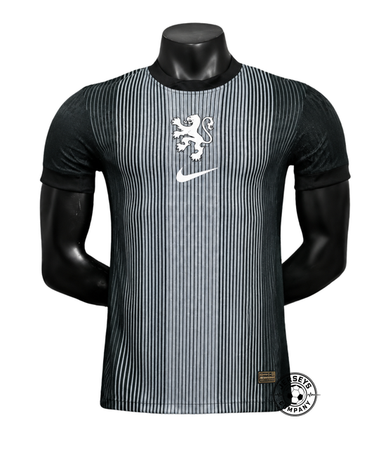 Netherlands 25/26 Goalkeeper Jersey - Black - Player Version - Slim Fit