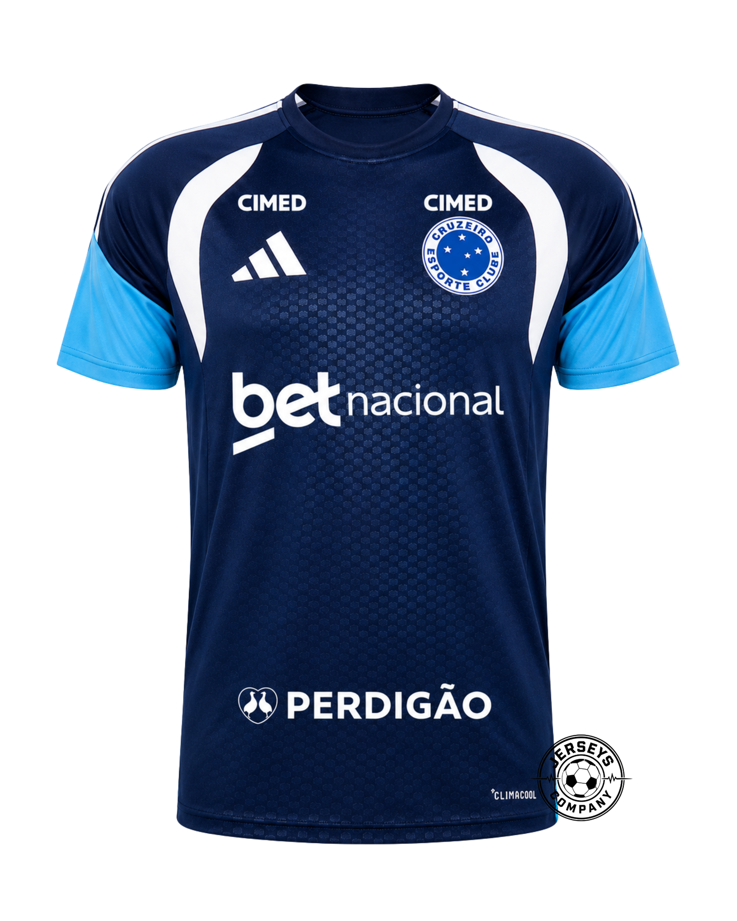 Camisa Adidas Cruzeiro Treino Comissão 2026 - Patrocínios