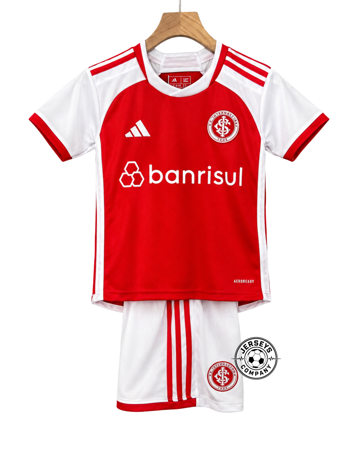 Uniforme Infantil Internacional I 2024/25 - Vermelho e Branco