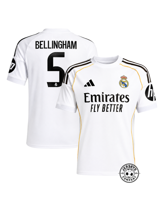 Real Madrid Home Jersey 2025/26 - Bellingham #5