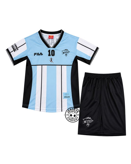 Kids Retro Argentina Maradona Jersey 2001