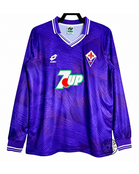 Fiorentina 92/93 I Home Jersey - Long Sleeve Retro Version