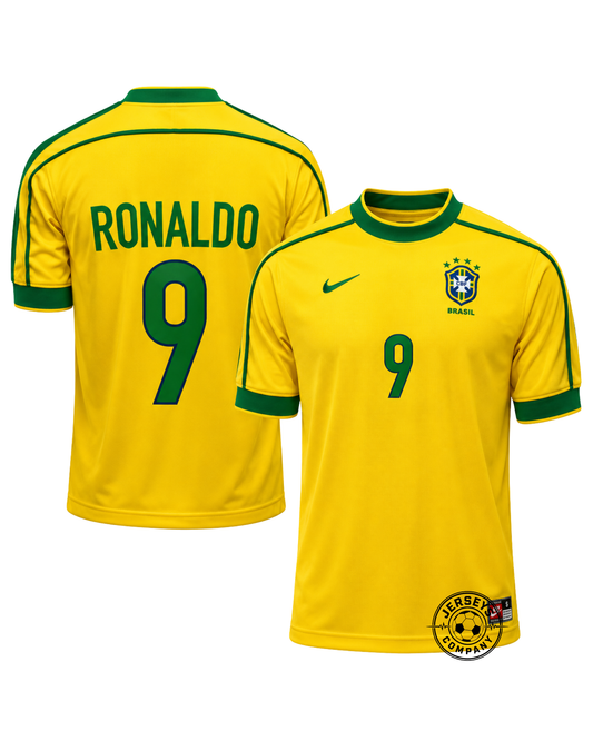 Brazil 1998/99 Retro Jersey Ronaldo #9
