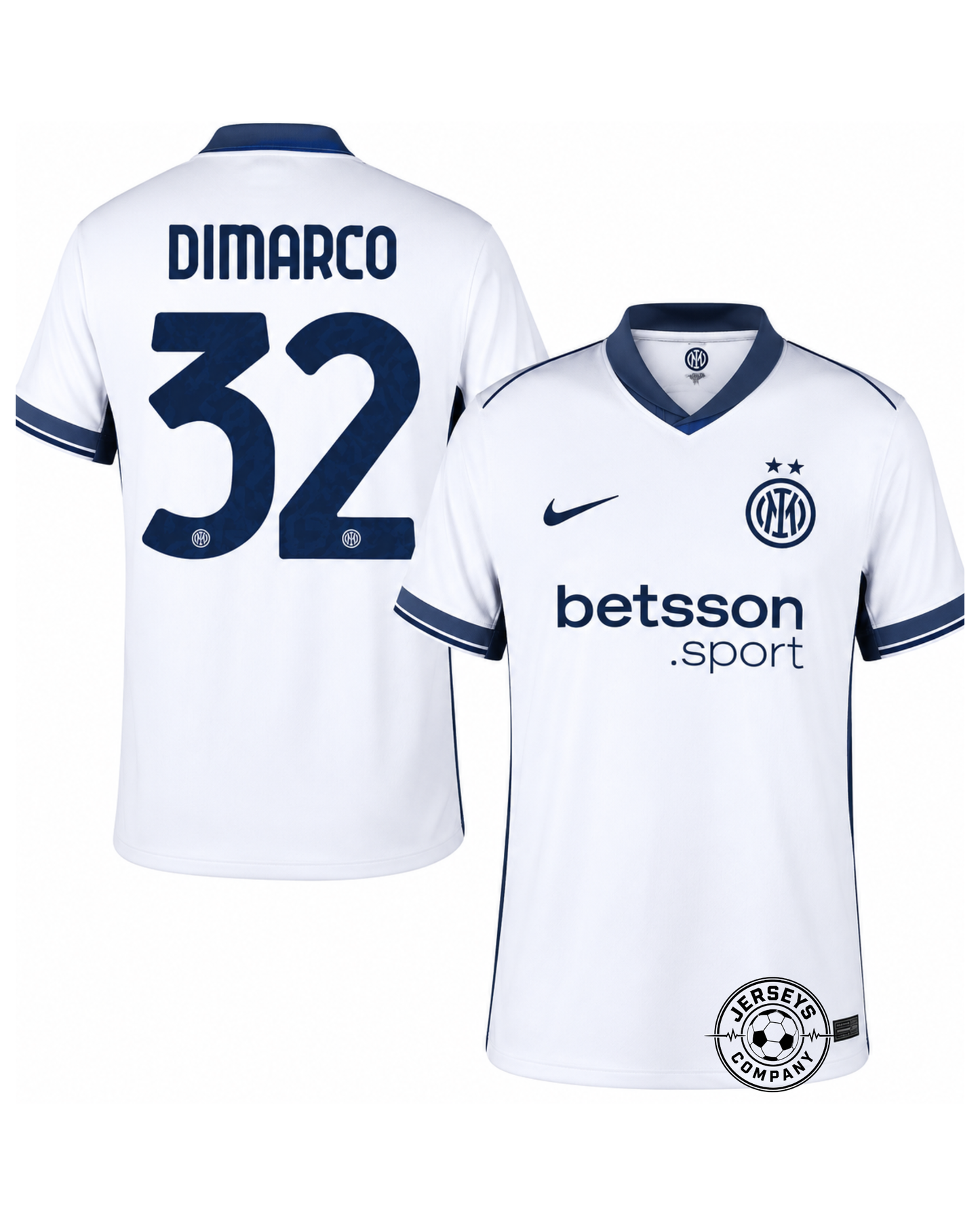 Inter Milan Dimarco 32 Away Jersey 2024/25 UCL UEFA Foundation