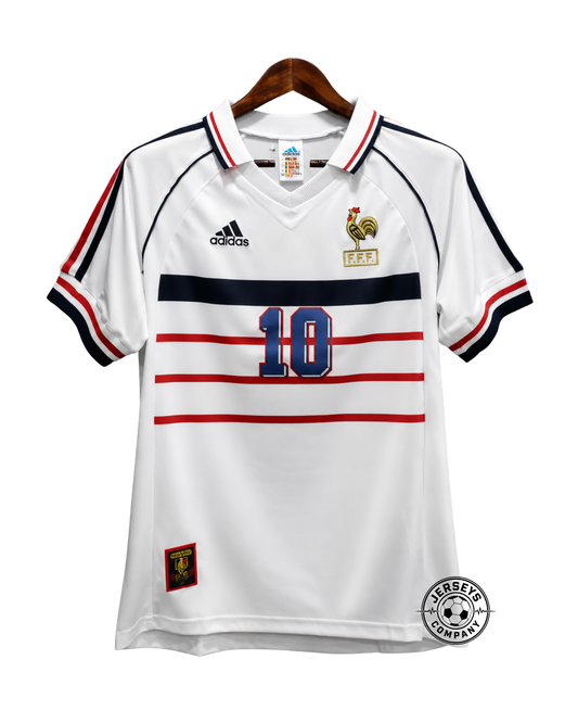 France 1998 World Cup Zidane #10 Away Jersey