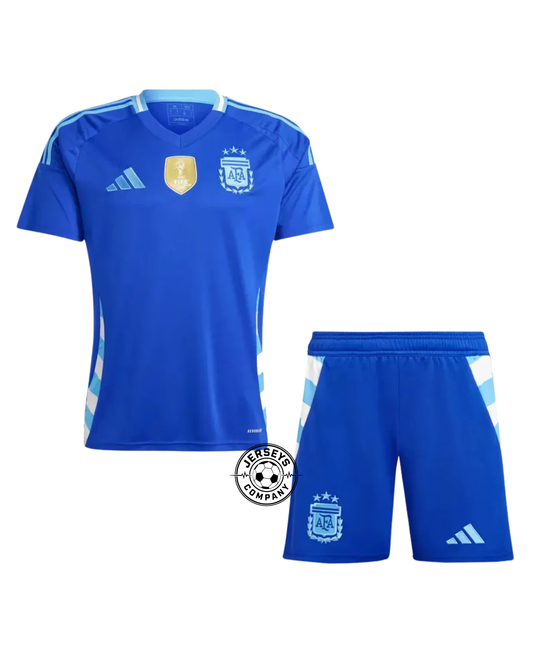 Argentina Away Kids Kit 2024 - Patch Fifa World Champions 2022