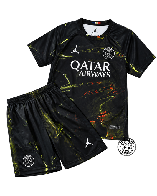 Camisa + Shorts Infantil PSG 25-26 - Preta