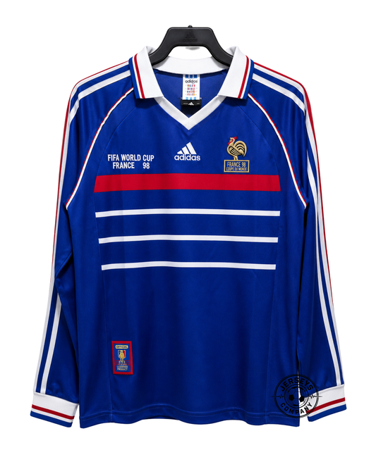 France 1998 I Home Jersey - Long Sleeve Retro Version