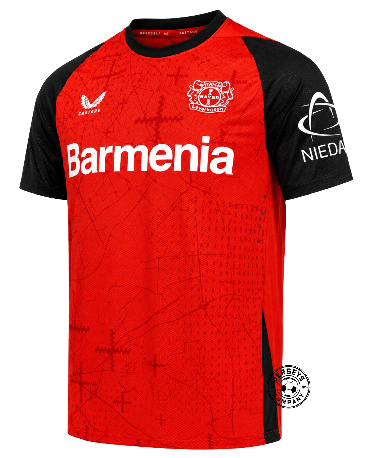 Bayer 04 Leverkusen Wirtz 10 Home Fan Jersey 2024/25 Patches UCL UEFA Foundation (Official Printing)