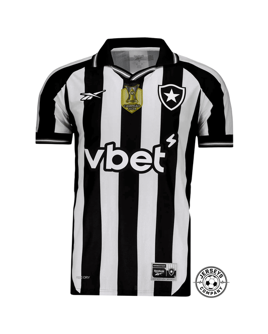 Botafogo Home Fan Jersey 2025/26 Patch Campeão Brasileirão 2024