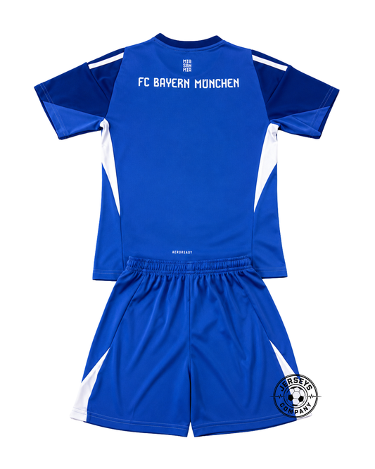 Bayern Munich 2025/26 Blue Goalkeeper Kids Kit