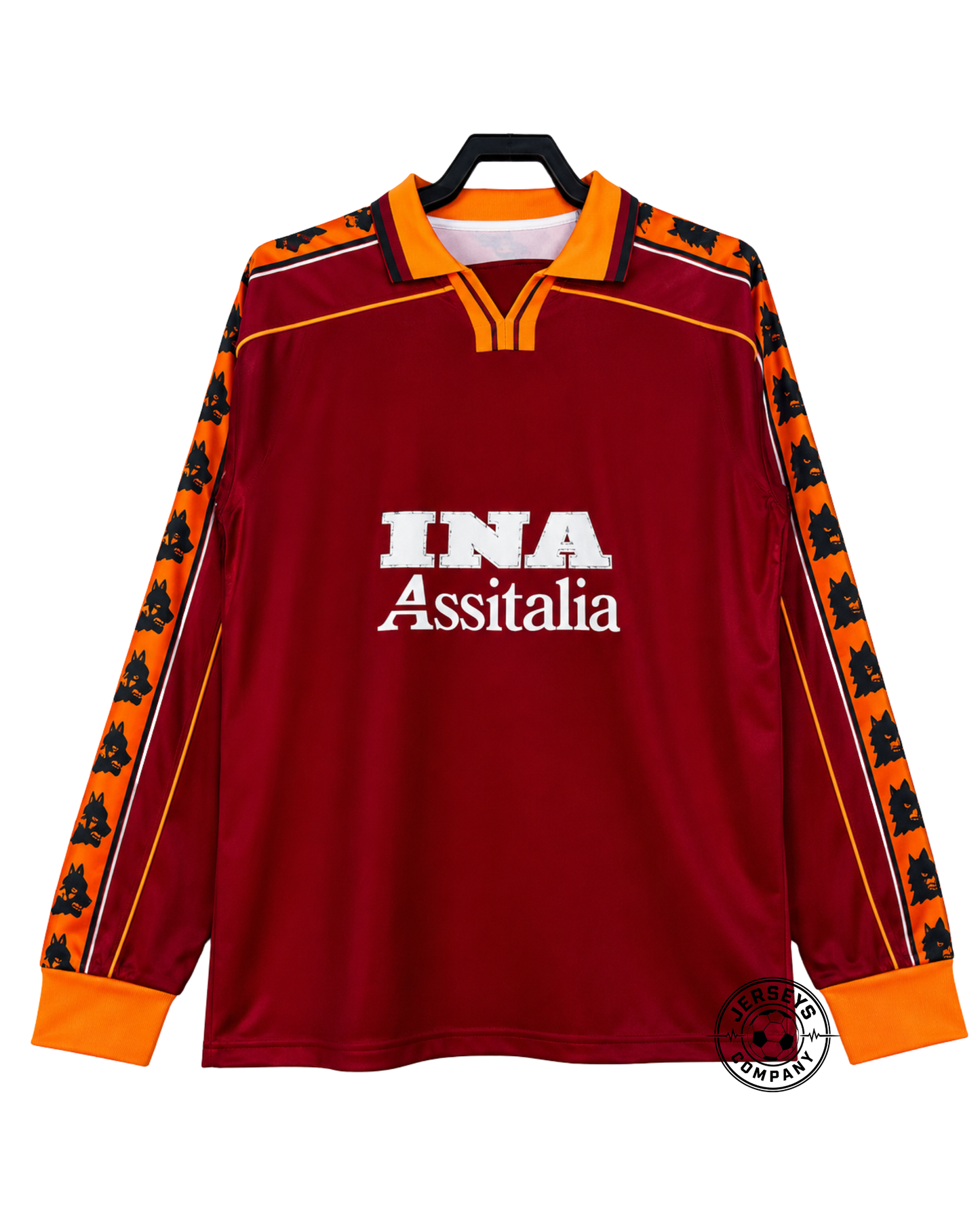 AS Roma 98/99 I Home Jersey - Long Sleeve Retro Version