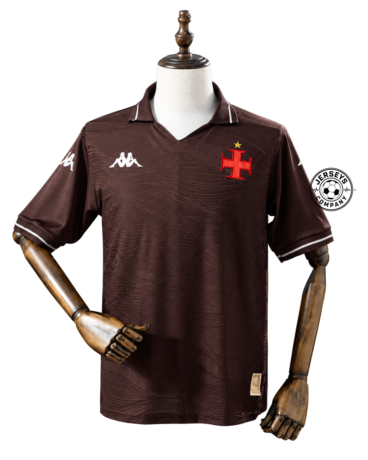 Camisa Esportiva Vasco 25/26 Marrom Masculina Kappa