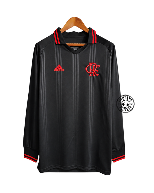 Camisa Flamengo Icon 19/20 Manga Longa Torcedor Masculina Preta