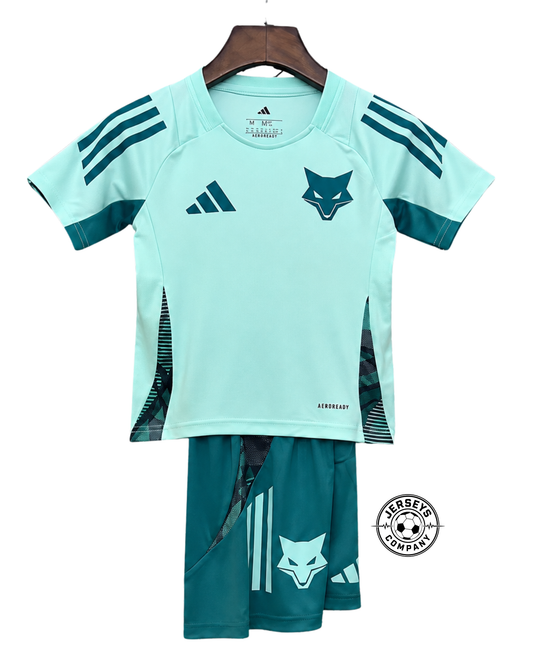 Conjunto Futebol Infantil Cruzeiro Treino Azul Claro 2025/26