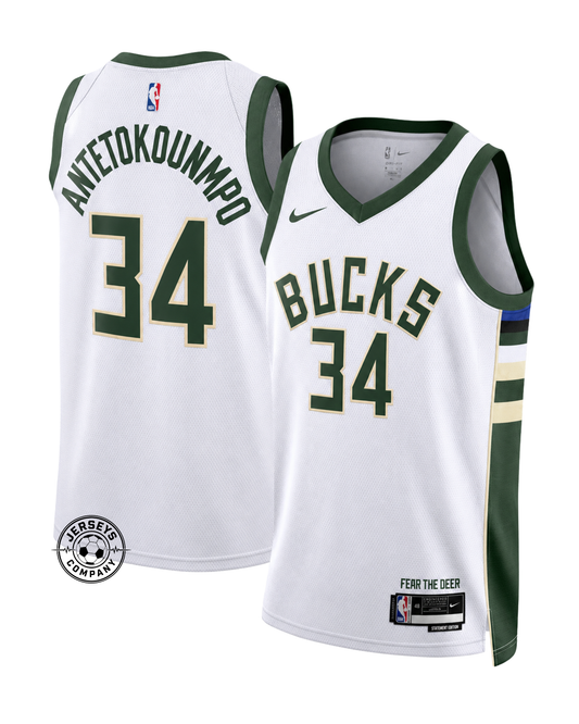 Giannis Antetokounmpo Milwaukee Bucks Association Edition Jersey - White
