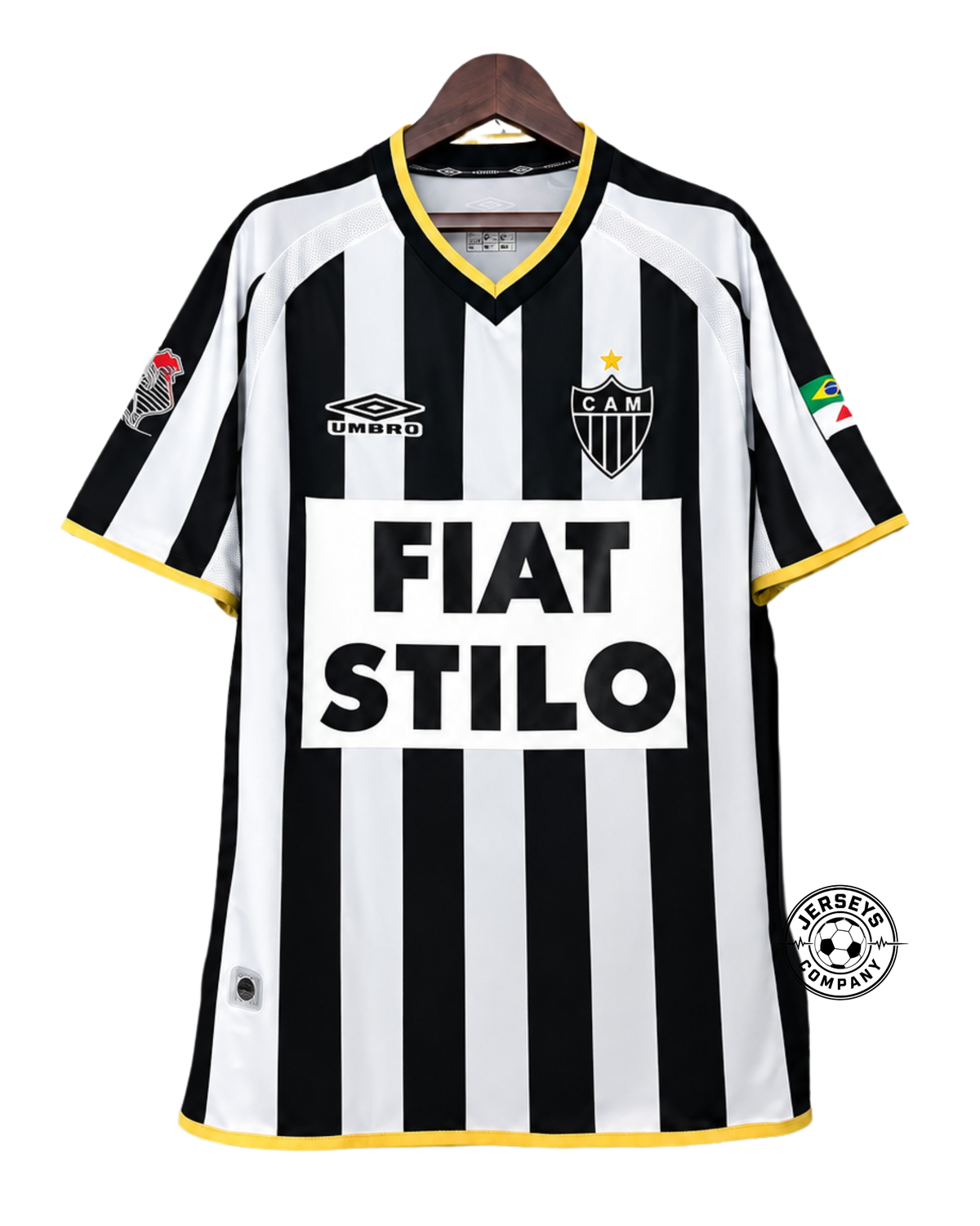 Camisa Atlético Mineiro 2003/04 - Retrô Masculino - Branca