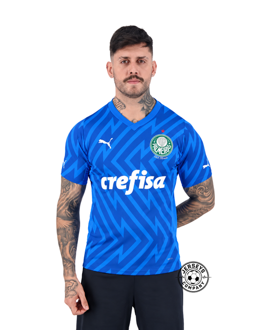 Camisa Puma Palmeiras Goleiro I 2024 - Azul