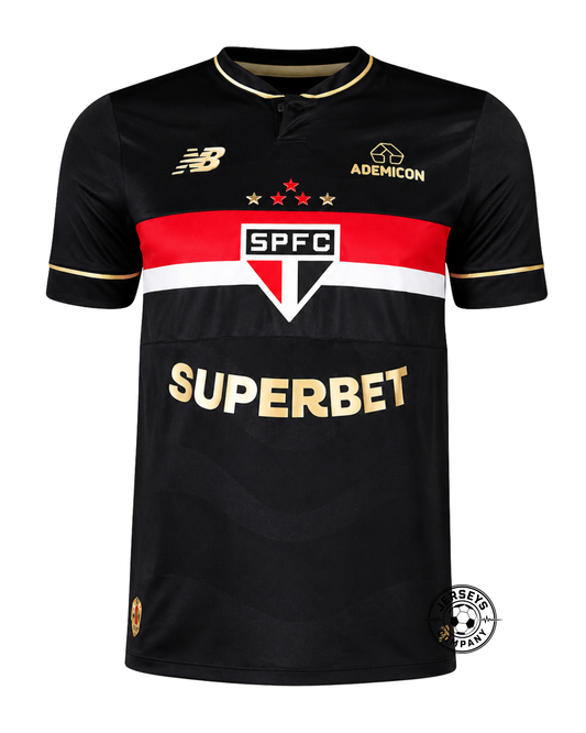 Camisa Sao Paulo Tricolor Third 25/26 - Preta - Fan version