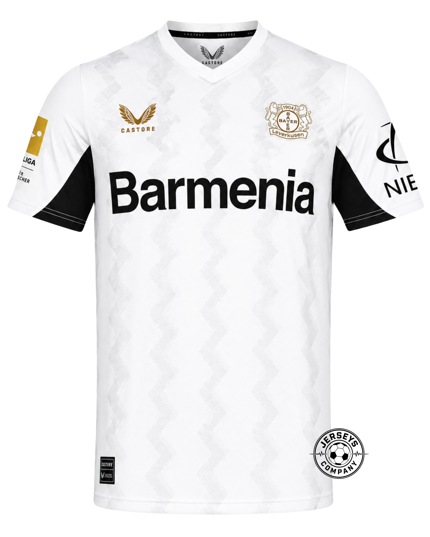 Bayer 04 Leverkusen Home Fan Jersey 2024/25 Patches UCL UEFA Foundation (Official Printing)