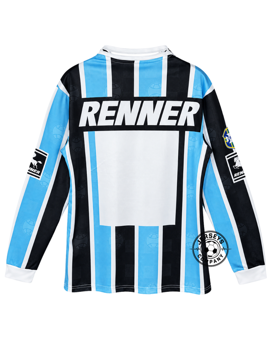 Camisa Grêmio Azul Tricolor 1997/98 Titular Ironcryl I Manga longa