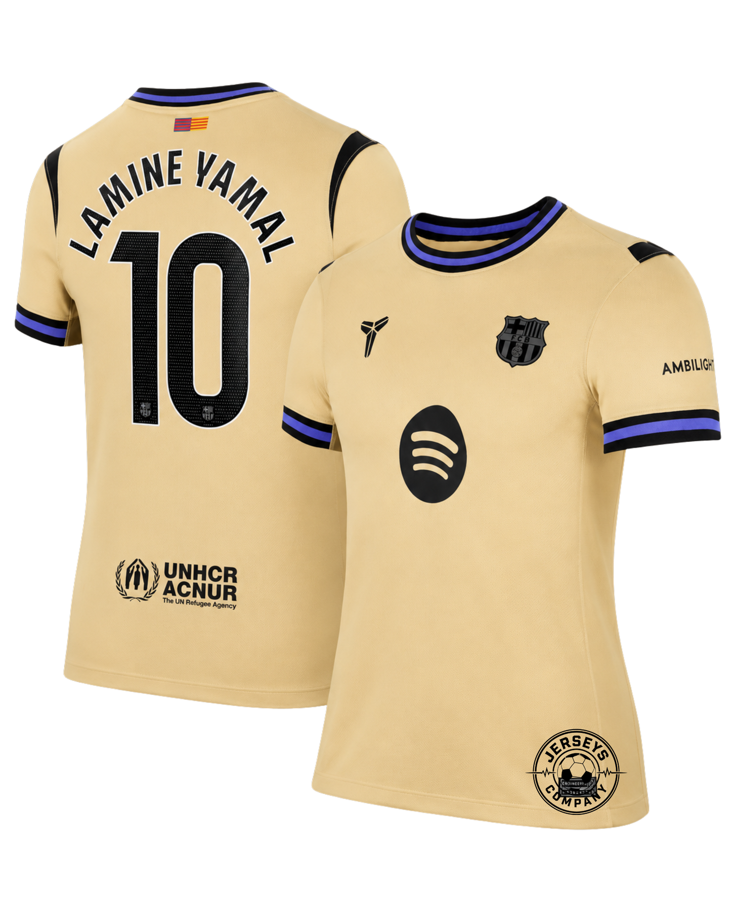 Barcelona Away Lamine Yamal 10 Fan Jersey 2025/26 Official Printing (Champions League)