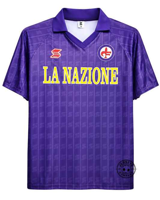 Fiorentina 89/90 Home Jersey - Retro Version