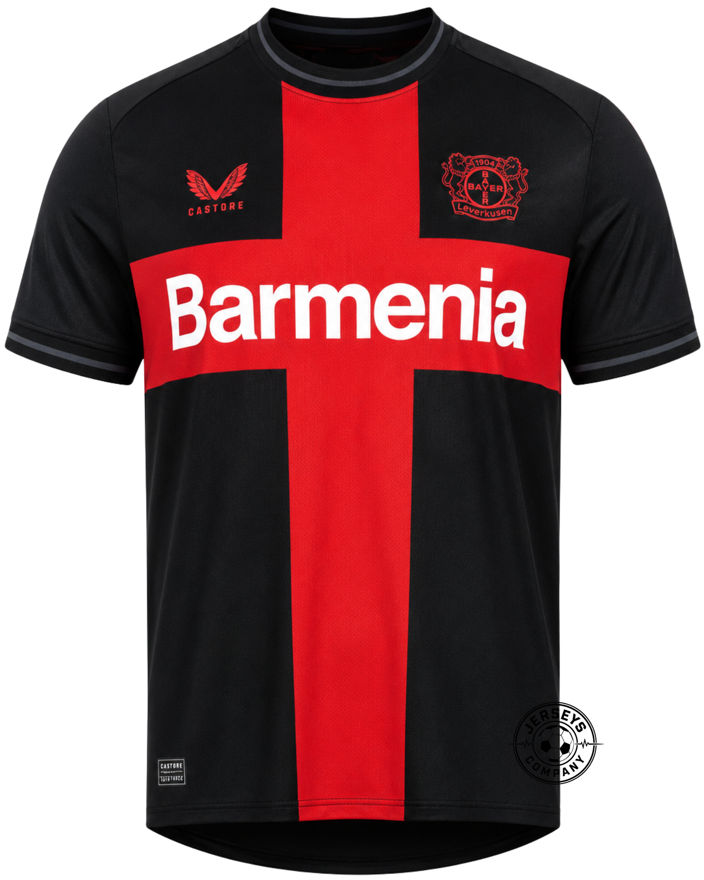 Bayer 04 Leverkusen Home Fan Jersey 2023/24 Patches UCL UEFA Foundation (Official Printing)