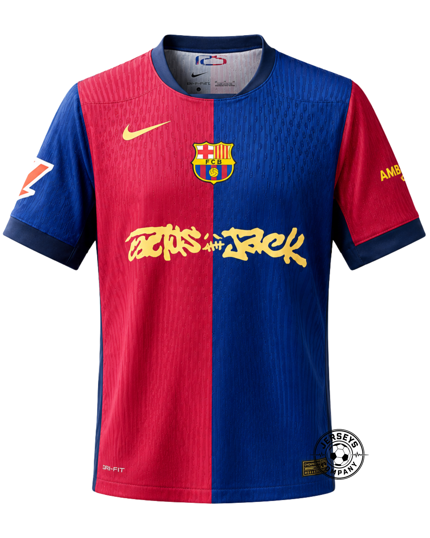 Barcelona Travis Scott Home Fan Jersey 2025/26 Spotify and FC Barcelona Collab With Travis Scott on a Special Cactus Jack