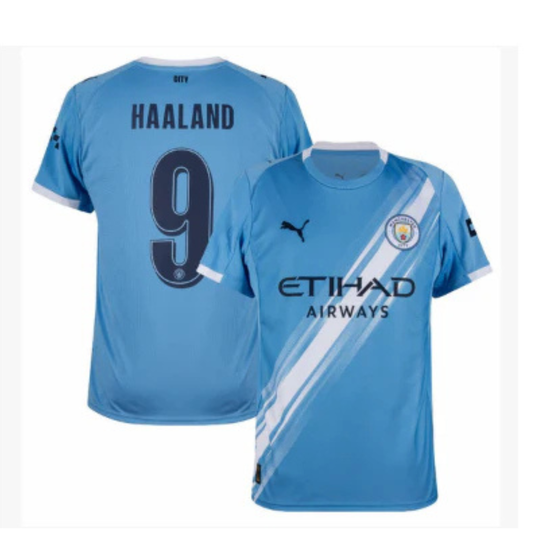 Manchester City Home Haaland 9 Fan Jersey 2025/26