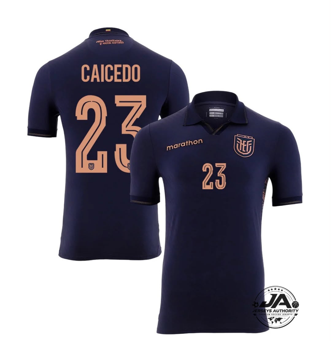 Ecuador M. Caicedo 23 Away Fan Jersey 2024/25